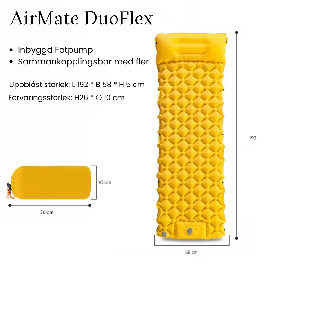 AirMate DuoFlex – Flexibelt och sammankopplingsbart liggunderlag